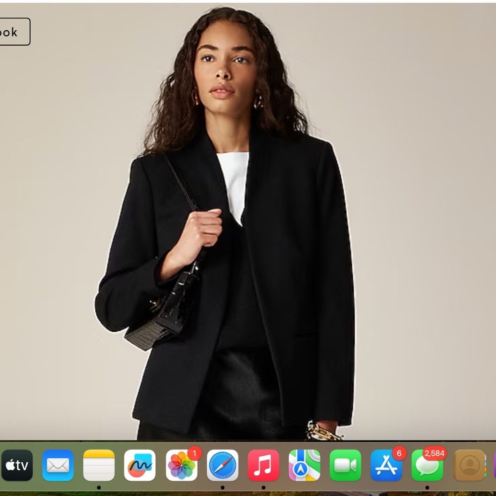 NWOT Elegant Black Women's J CREW Going Out Blazer